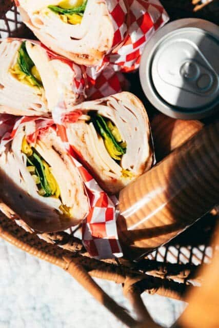 all of the best road trip snacks together