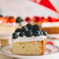 close up of 4th of July flag cake
