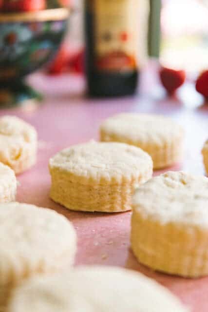 close up of shortcake rounds