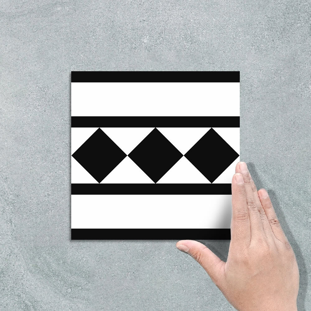 VICTORIAN B&W BORDER - PATTERN TILE