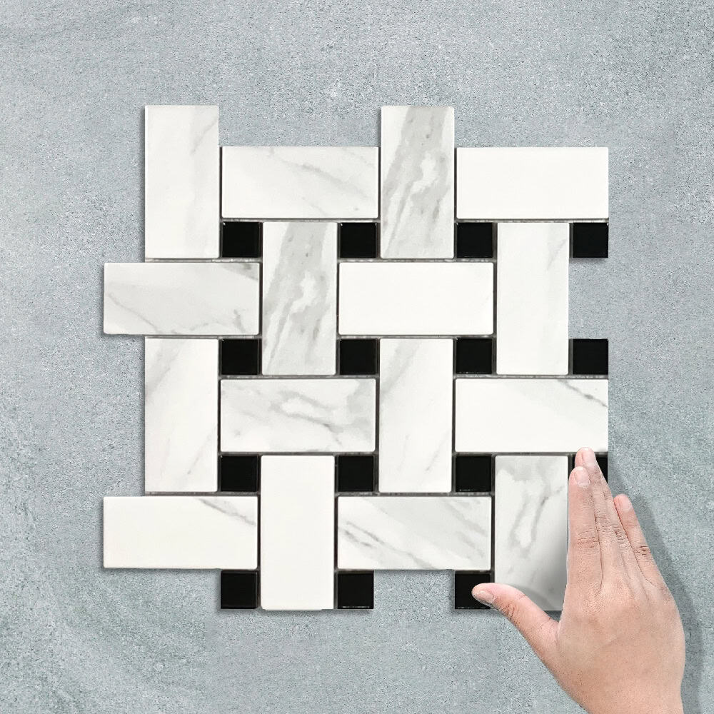 BASKETWEAVE XL CARRARA - MOSAIC
