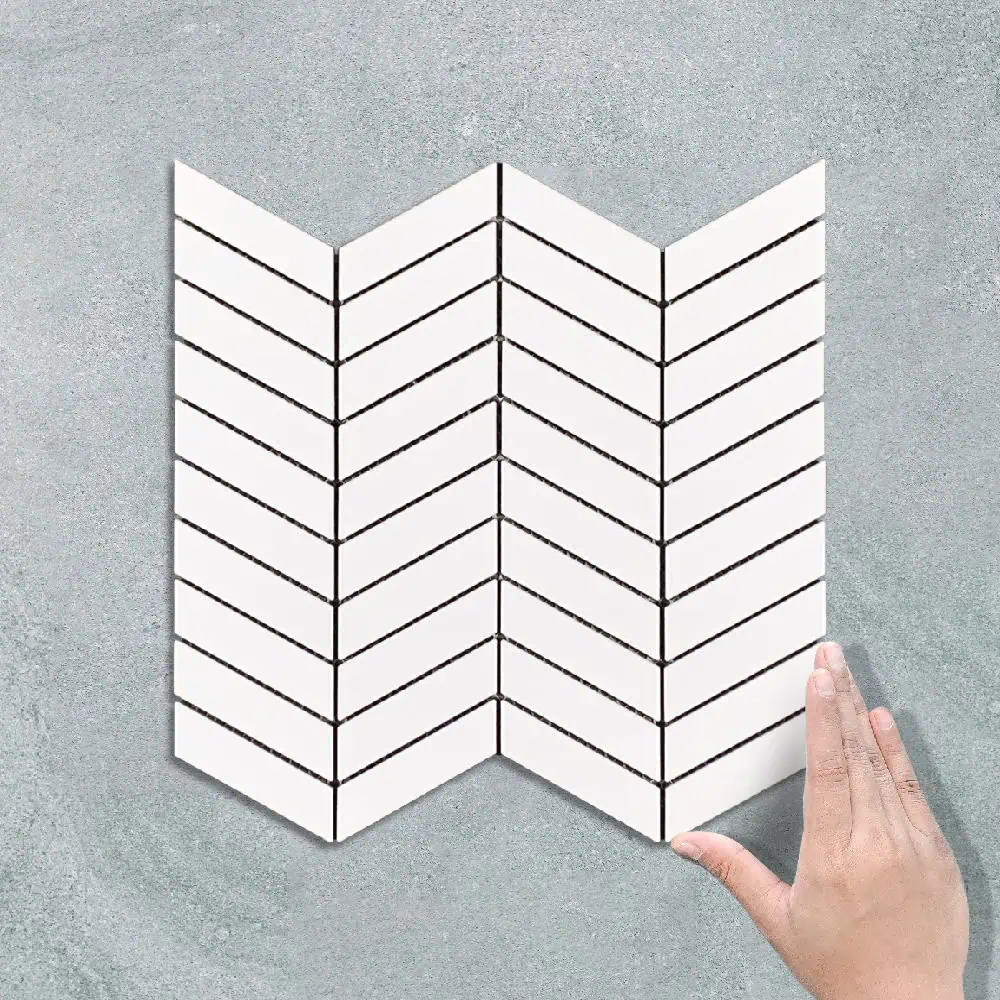 MINI CHEVRON WHITE - MOSAIC