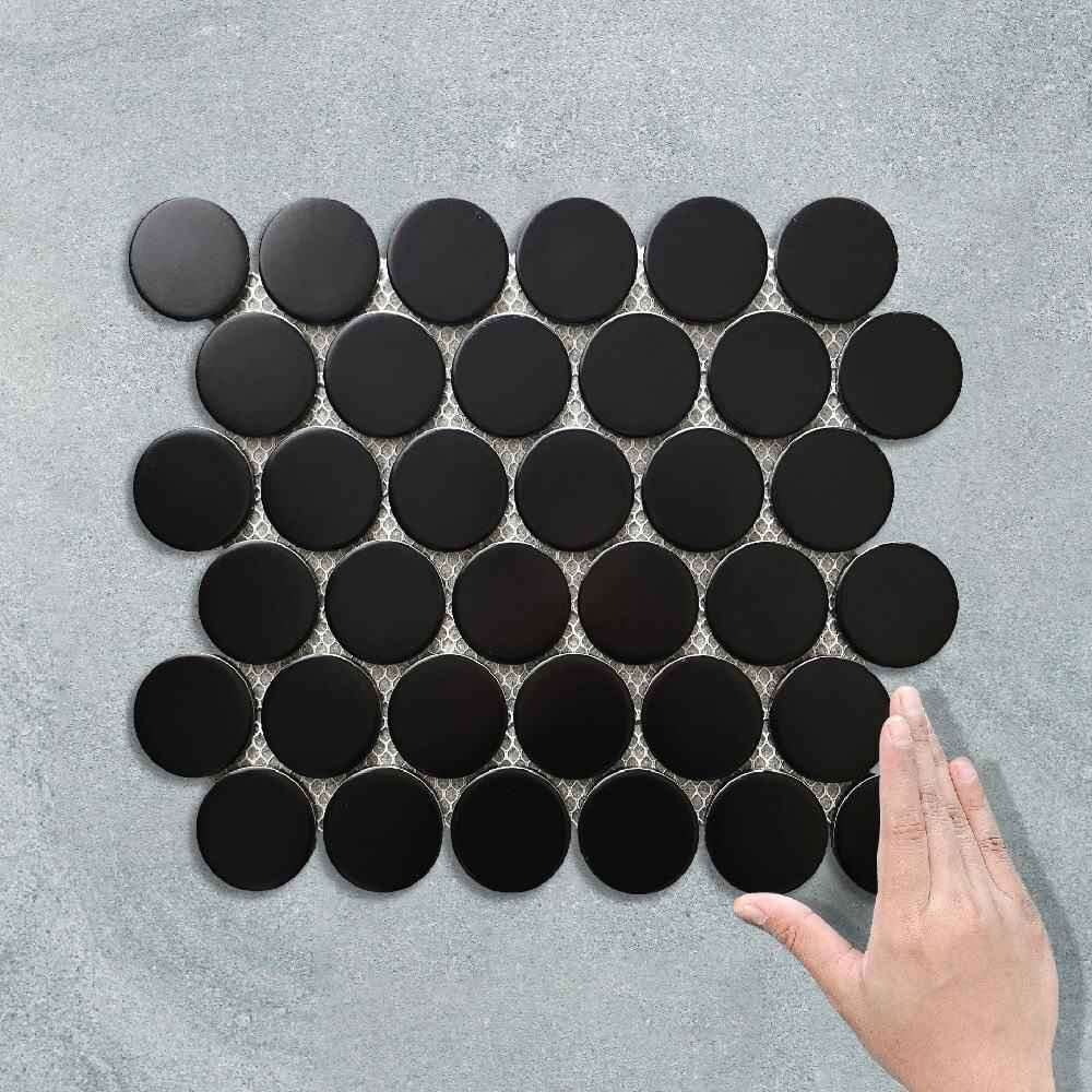 PENNY ROUND XXL BLACK - MOSAIC