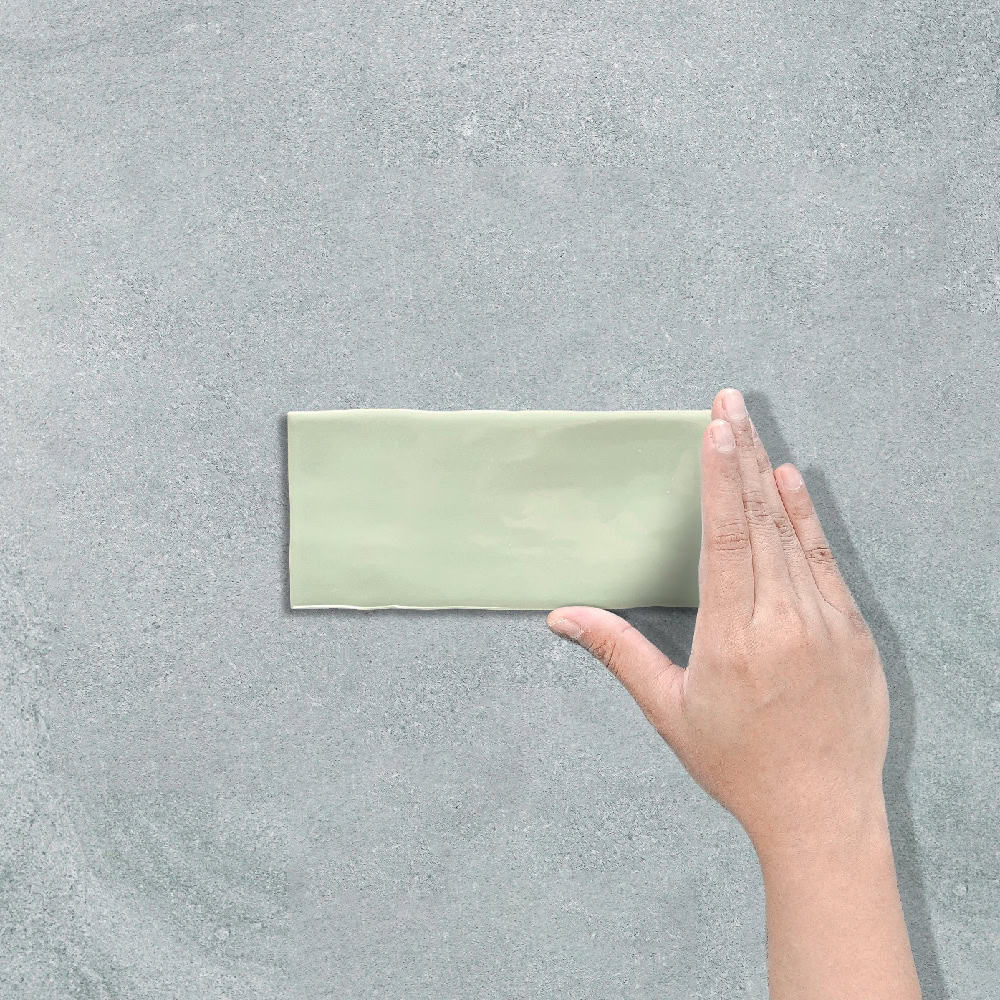HANDMADE LOOK SMALL SAGE GREEN - SUBWAY TILE