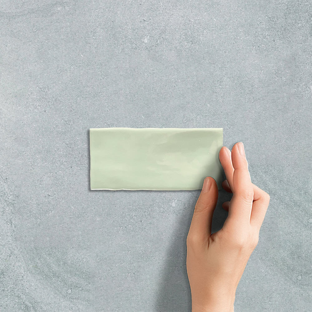 HANDMADE LOOK SMALL SAGE GREEN - SUBWAY TILE