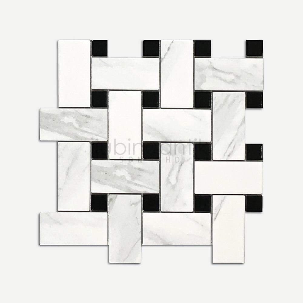Hover image for BASKETWEAVE XL CARRARA - MOSAIC