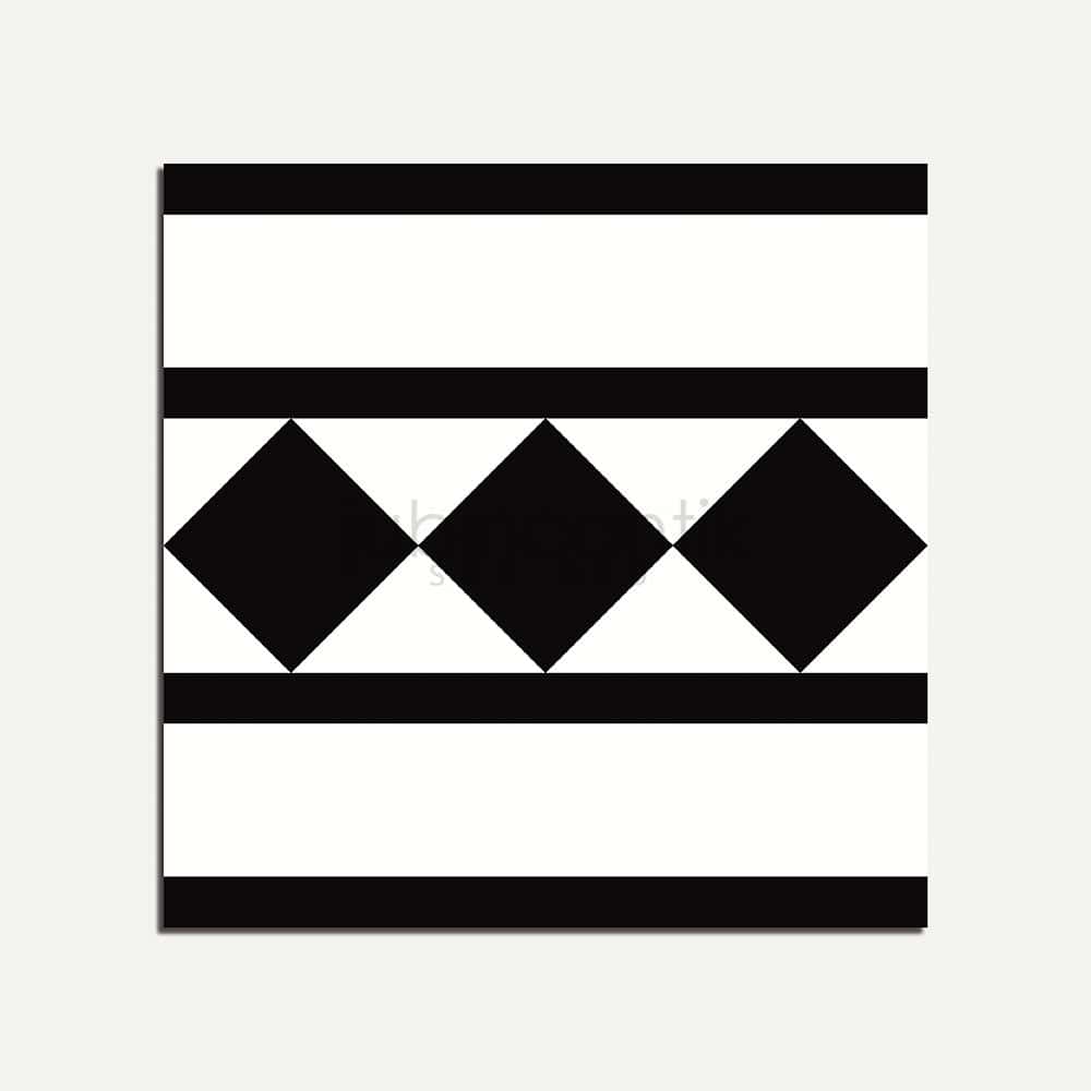 Hover image for VICTORIAN B&W BORDER - PATTERN TILE