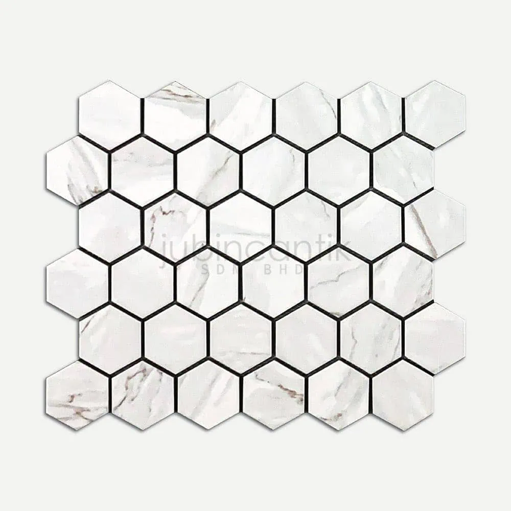 Hover image for HEX MEDIUM CARRARA - MOSAIC