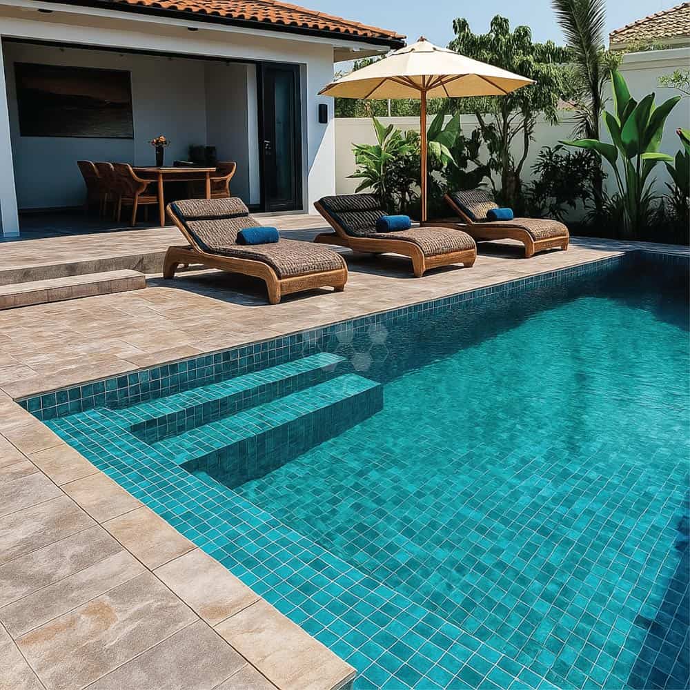 Wave Aqua Frost - Mosaic