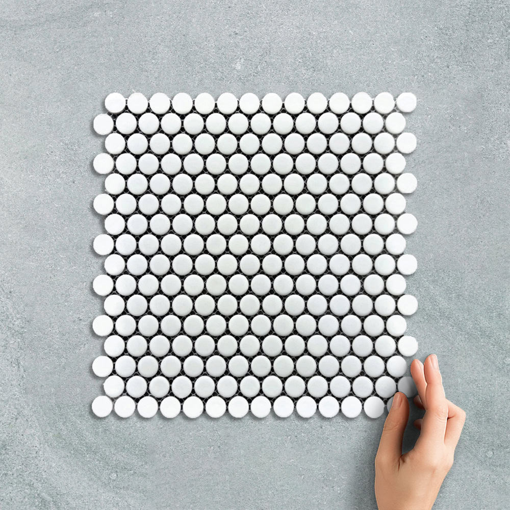 PENNY ROUND WHITE - MOSAIC