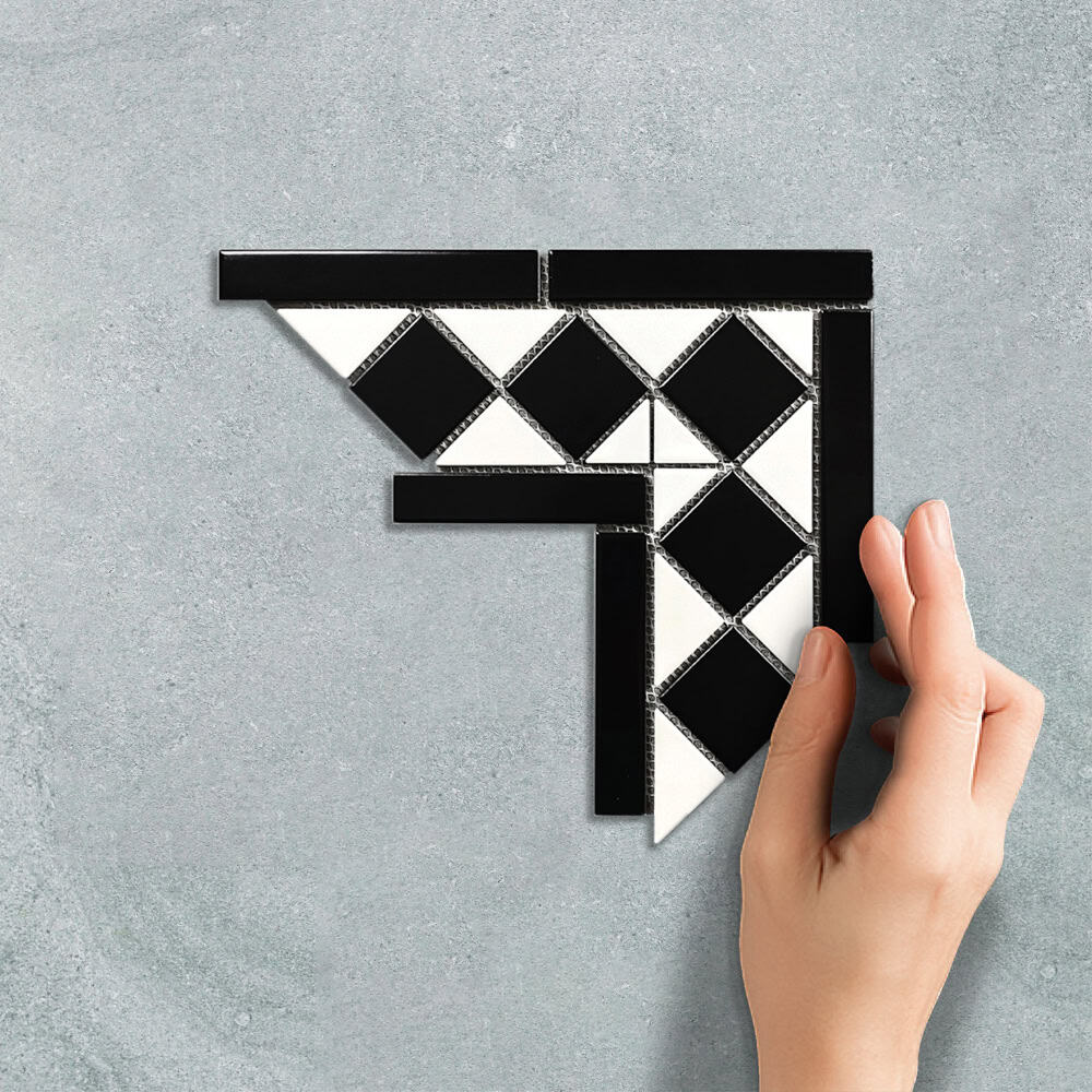 VICTORIAN B&W (CORNER) - MOSAIC