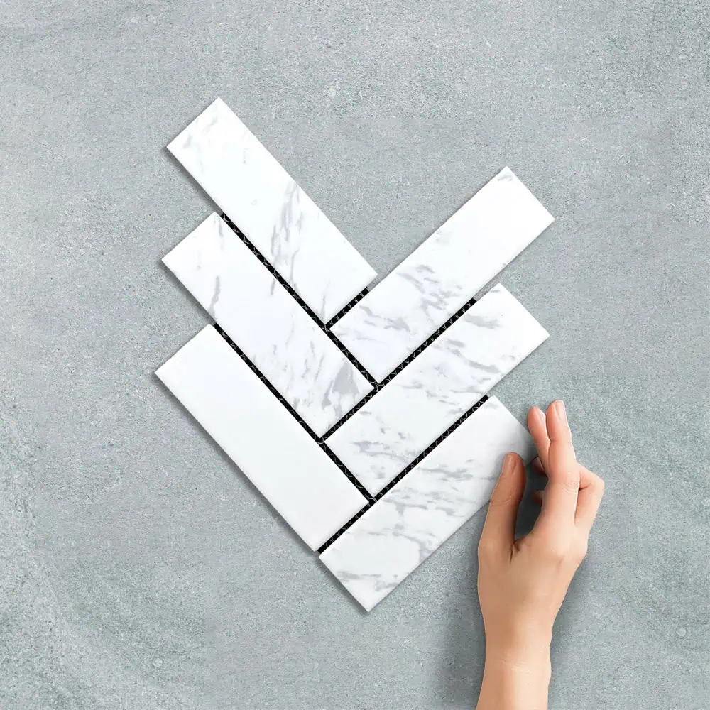 HERRINGBONE XXL CARRARA - MOSAIC