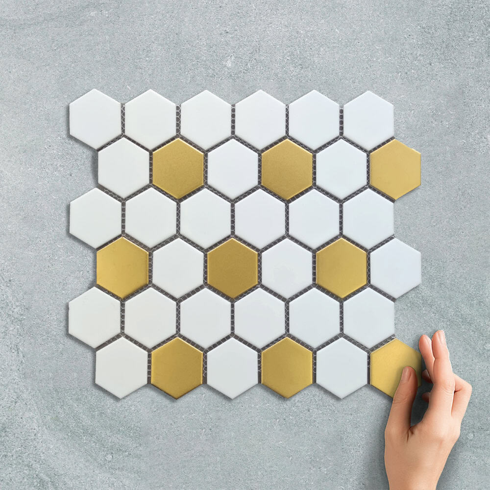 HEX MEDIUM WHITE GOLD - MOSAIC