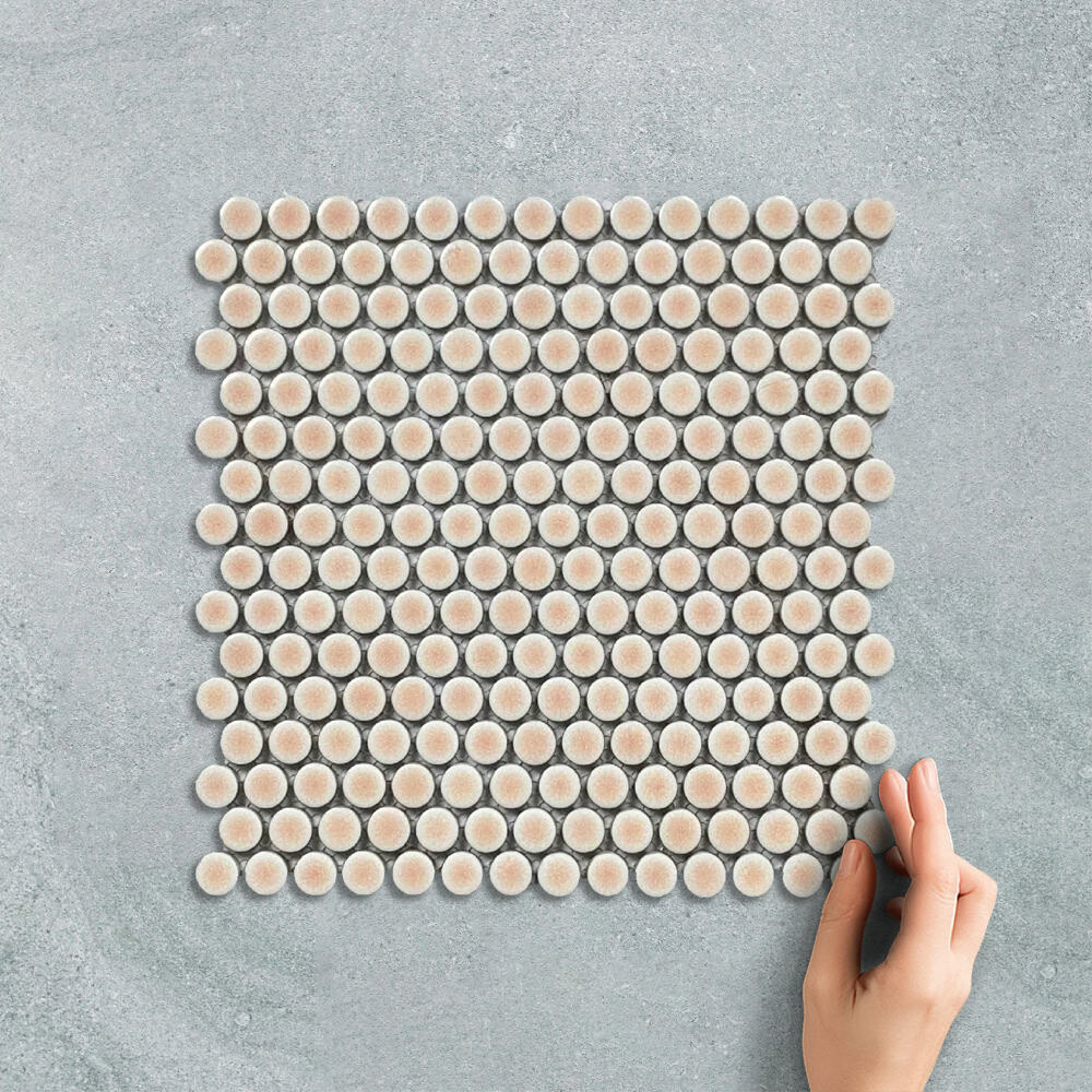 PENNY ROUND PEACH - MOSAIC