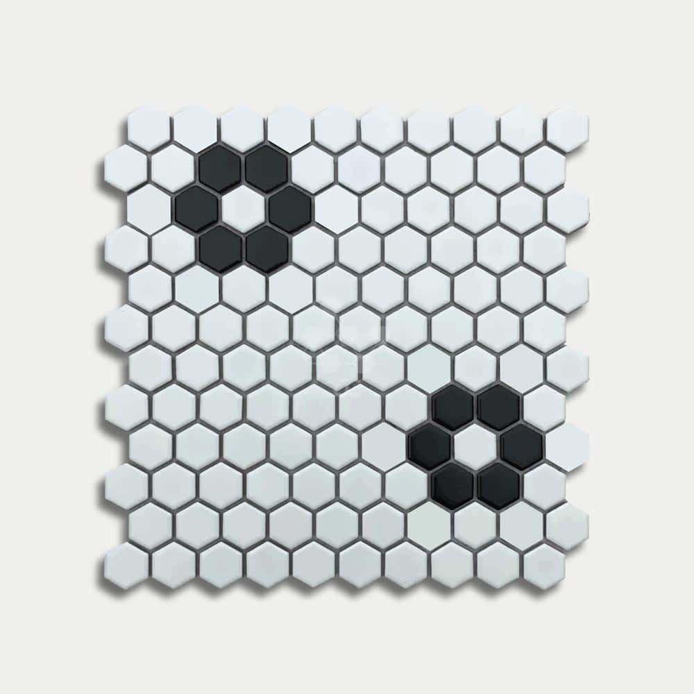 Hover image for HEX FLORAL B&W (2) - MOSAIC