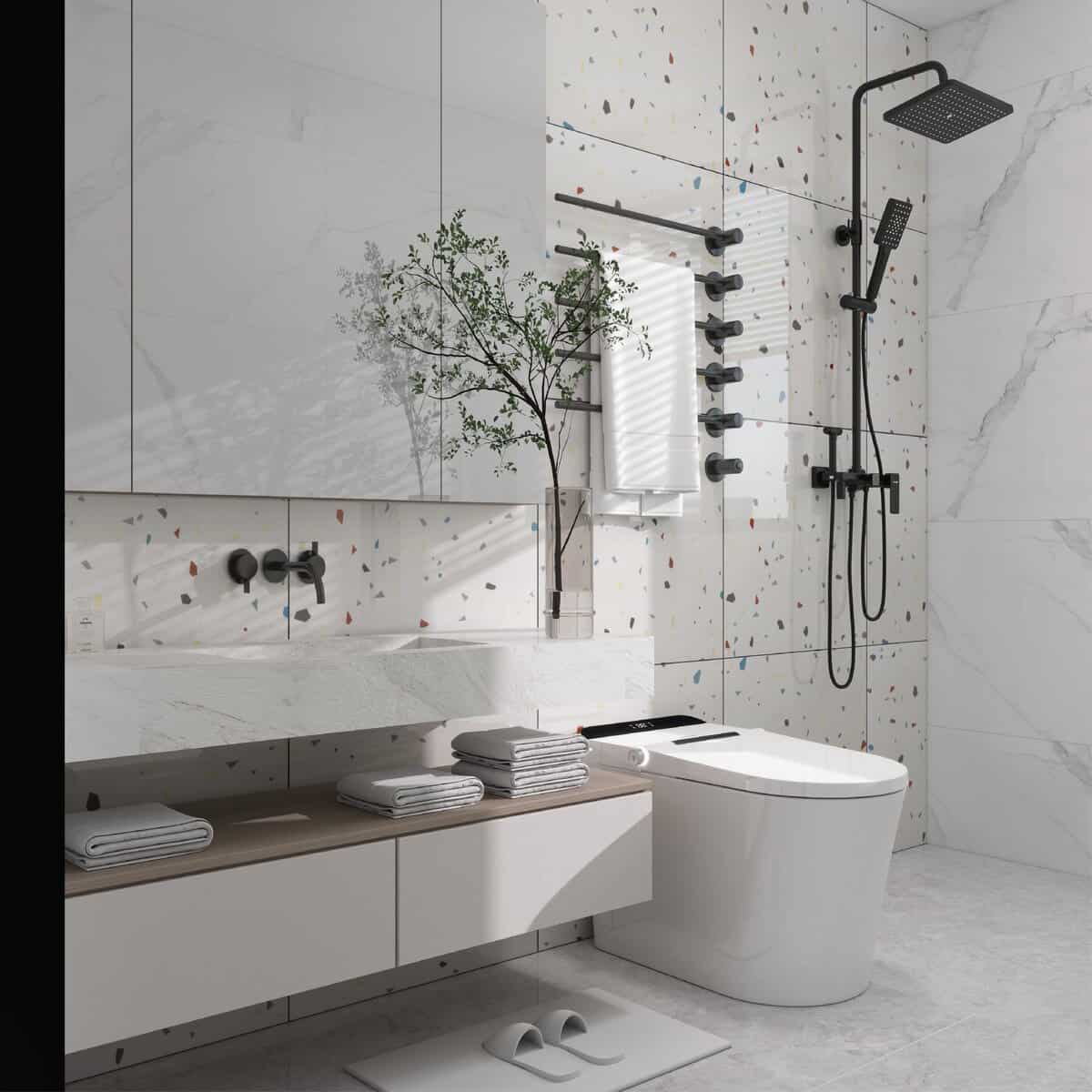 tt19 chroma - polished terrazzo look tile