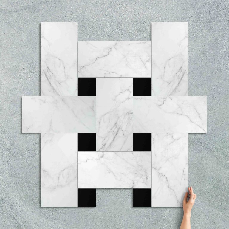 BASKETWEAVE PIETRA WHITE (POLISHED)