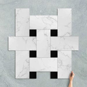 BASKETWEAVE PIETRA WHITE (MATT)