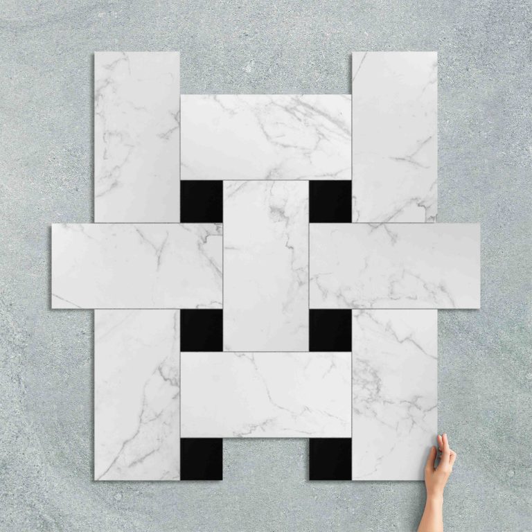 BASKETWEAVE PIETRA WHITE (MATT)