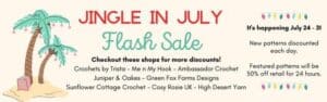 Jungle in July Flash Sale - Discounted crochet patterns and summer crafts.