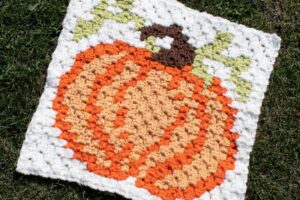 Pumpkin and acorn design rug with fall colors, perfect for autumn decor.