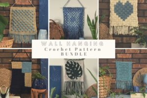 Wall Hanging Crochet Pattern, DIY Home Decor, Boho Wall Art.