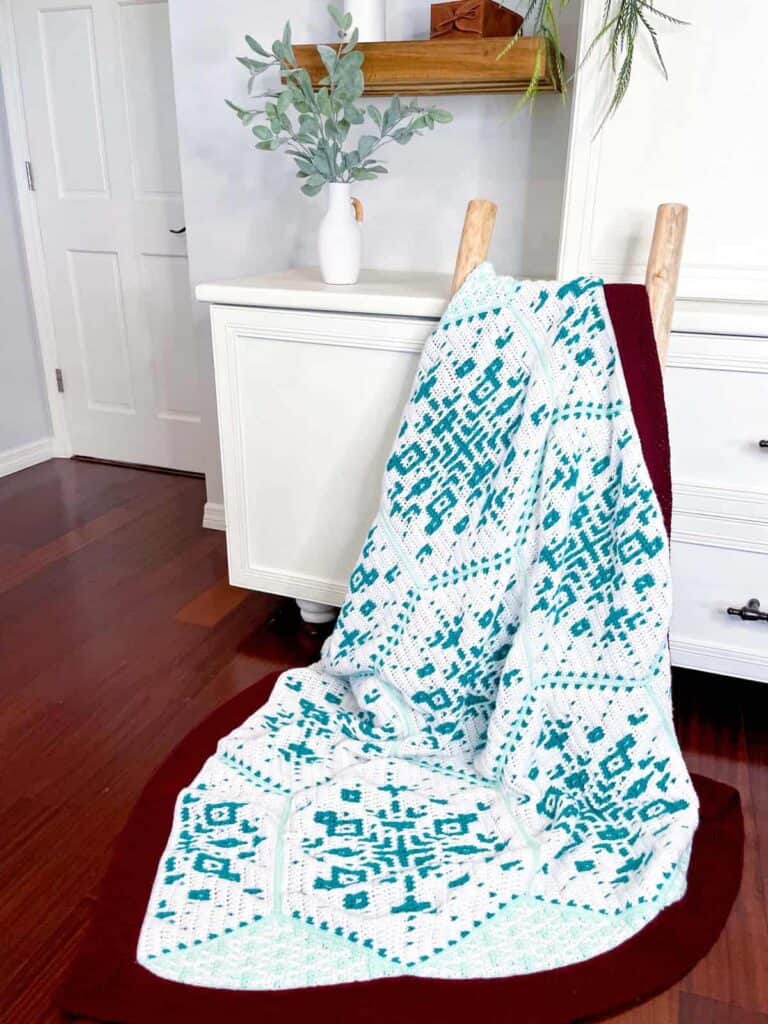 Snowflake Mosaic Hexagon Blanket by Briana K Designs