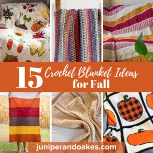 Vibrant crochet blanket showcasing fall colors and patterns, perfect for cozy autumn decor.