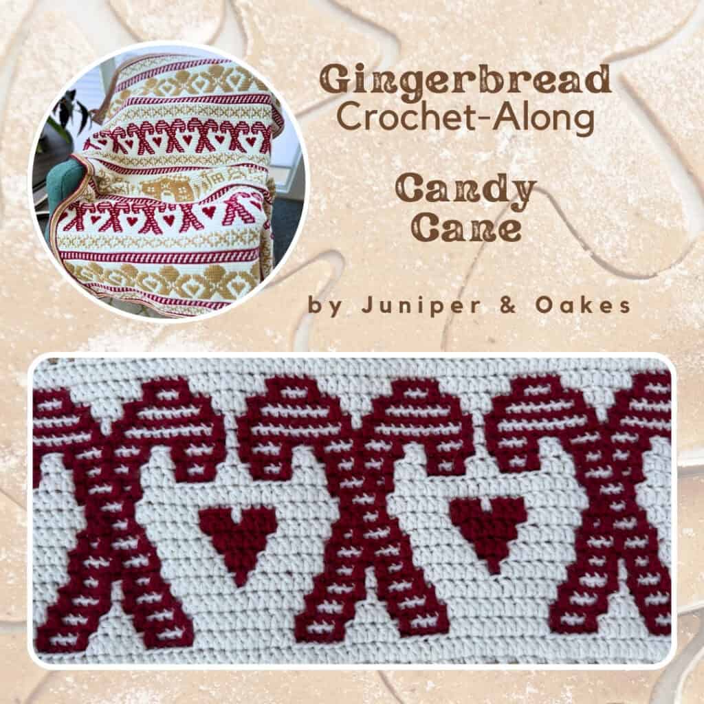 Gingerbread CAL - Mosaic Candy Cane Crochet Pattern