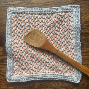 Mosaic Crochet ZigZag Washcloth