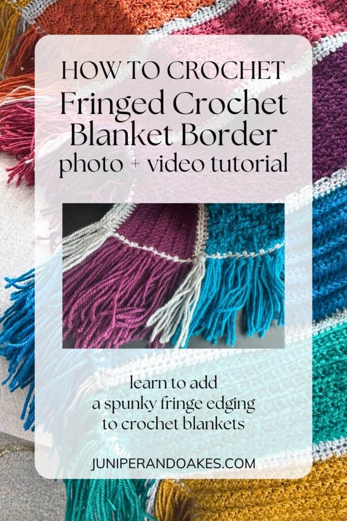 Easy Crochet Fringe Edging - PIn