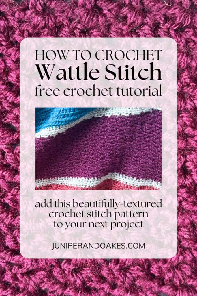 crochet wattle stitch tutorial - Pin on Pinterest