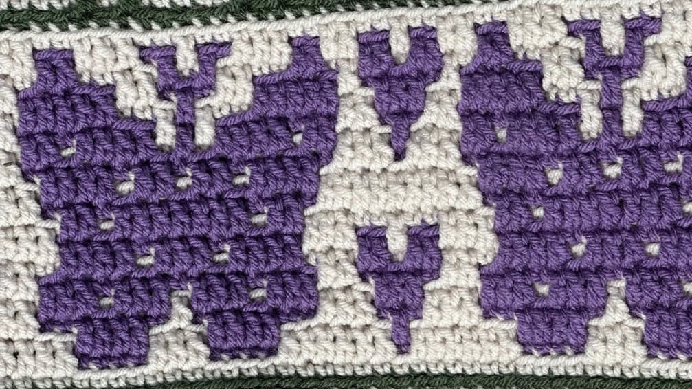 Mosaic Crochet Flower Blanket - Small Butterfly and Hearts