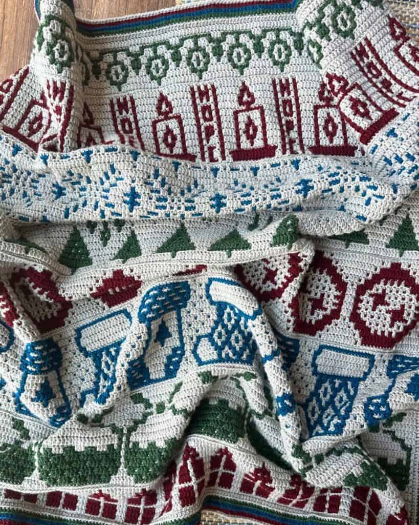 Christmas in July Mosaic Crochet Blanket Pattern - Free CAL