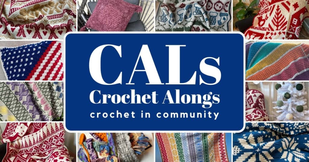 Collage image of Crochet Alongs from Juniper & Oakes