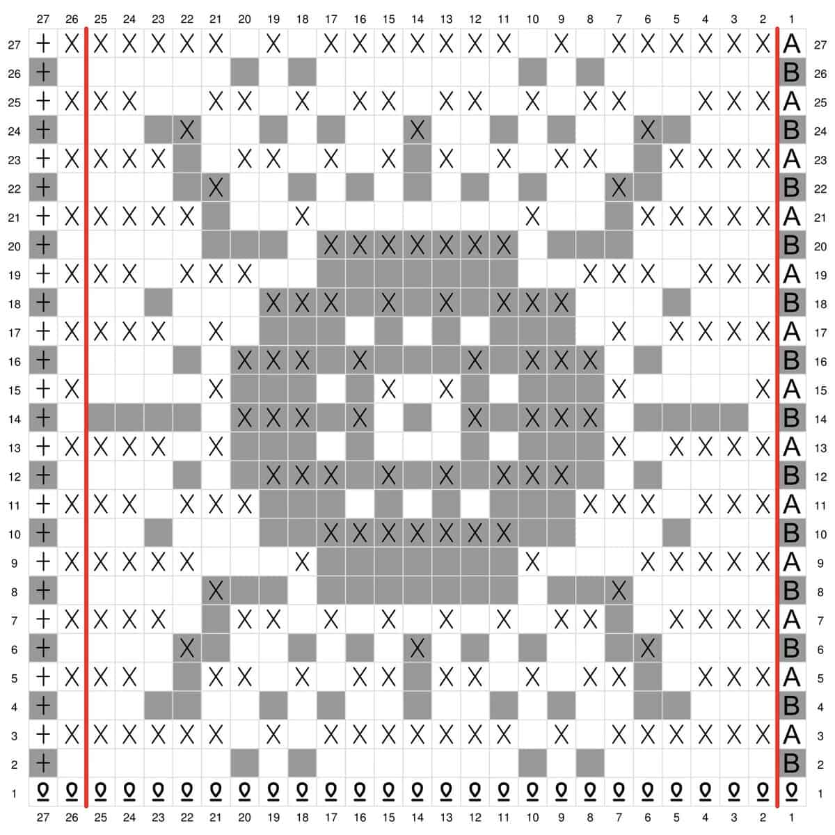 Crochet Chart for the Mosaic Sunshines Blanket Strip