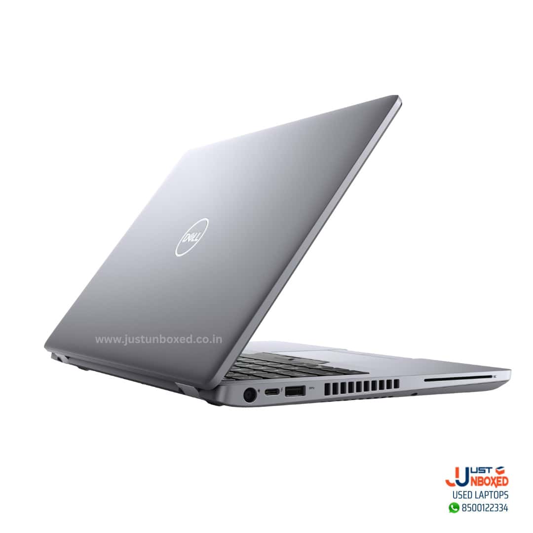 Dell laptop in sleek silver color, closed at an angle for a modern look.