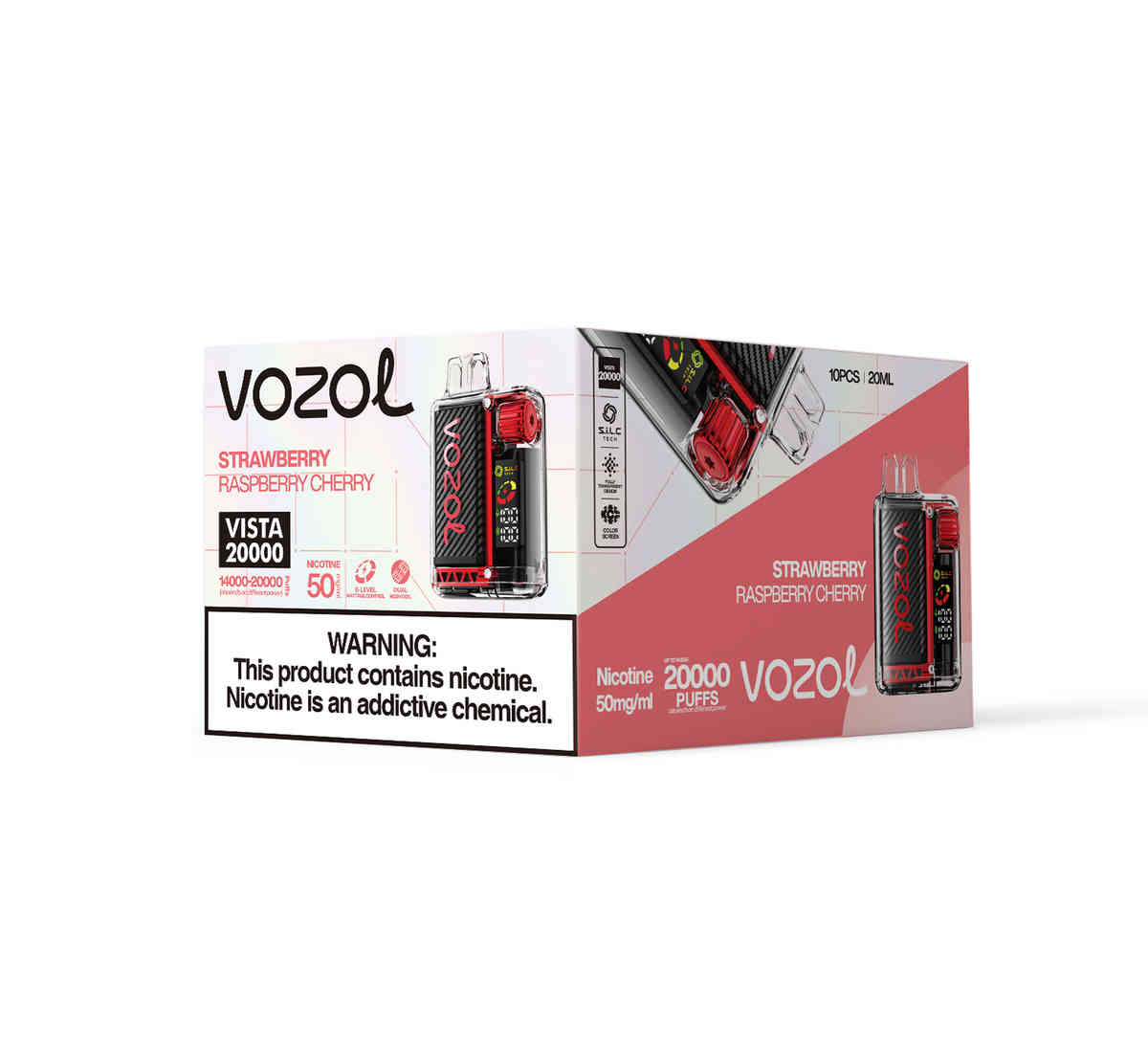 Vozol Vista 20000 Strawberry Raspberry Cherry - Juvape