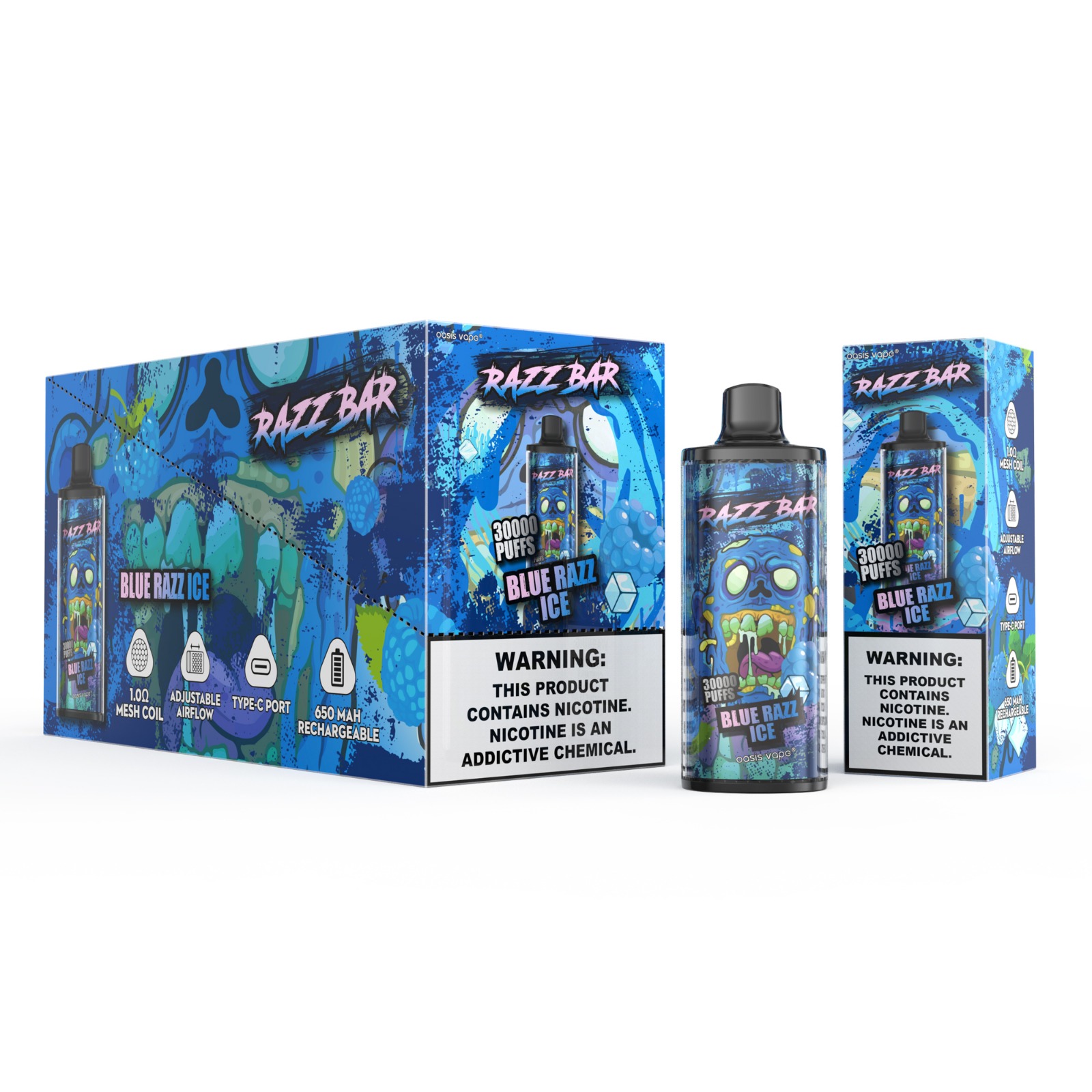 Razz Bar 30000 Blue Razz Ice | 30.000 Züge Einweg Vape