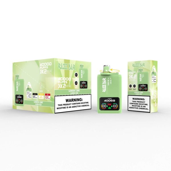 Razz Bar 40000 Lemon Lime/Lush Ice Disposable Vape 40K Puffs
