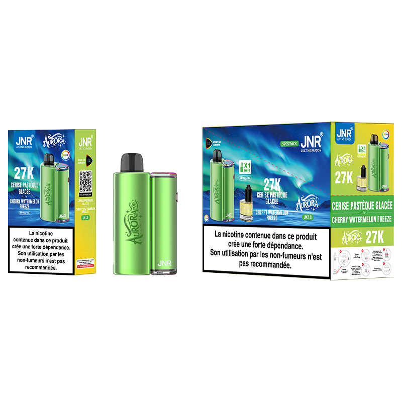 Vape Price Puff Jnr Vape Aurora 27000 Disposable Vape 19ml Pre-filled  E-liquid Tank Port JNR Aurora