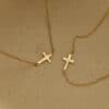 Gold cross necklace 4