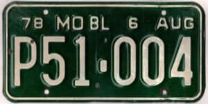 Missouri 1978 truck license plate #P51-004