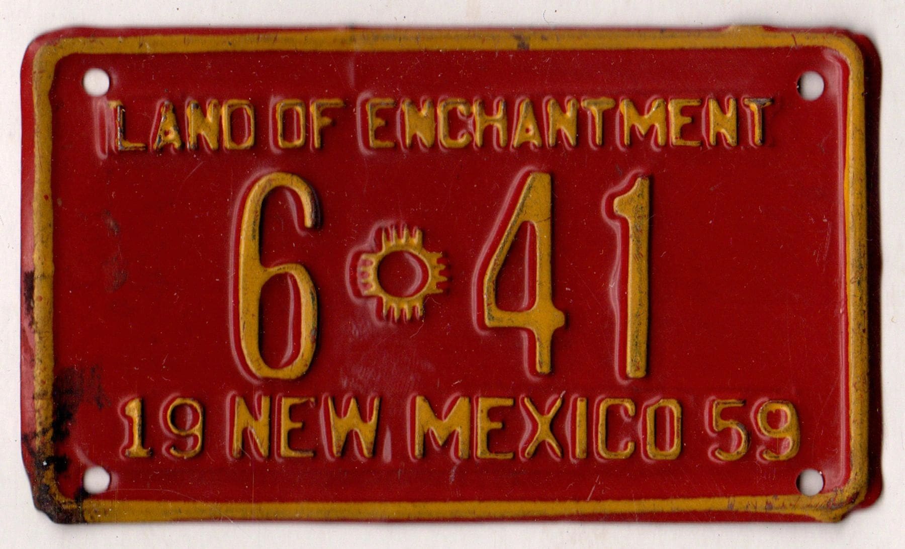 New Mexico 1959 mini license plate #6-41