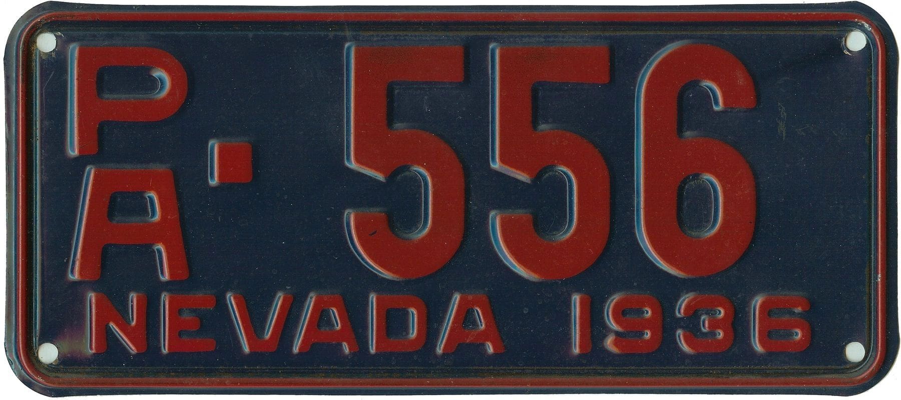 Nevada 1936 Private Common Carrier license plate #PA-556