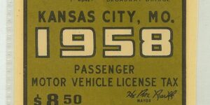 Missouri 1958 Kansas City city tax decal #177218