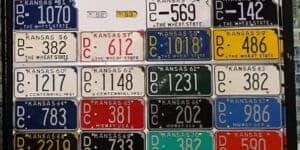 Kansas 1930 to 2002 car license plate run Decatur county