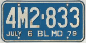 Missouri 1979 beyond local truck license plate #4M2-833