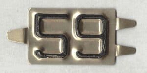 Connecticut 1959 car license plate tab