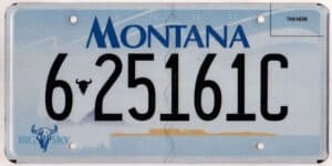 Montana car license plate #6-25161C